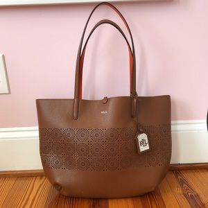 Ralph Lauren Faux Leather Summer Tote